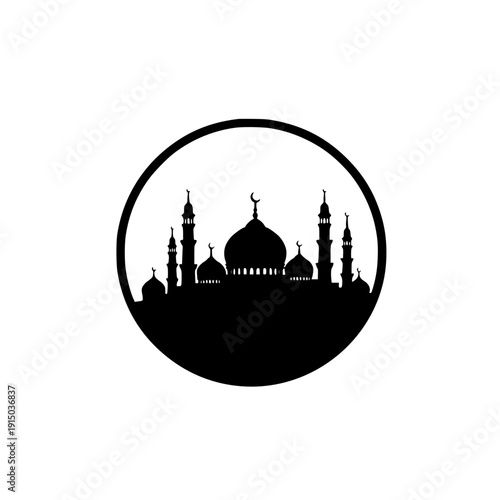 Mosque silhouette icon