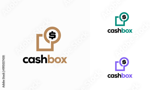 Cash Box logo designs concept vector, Safe Cash Finance Logo template