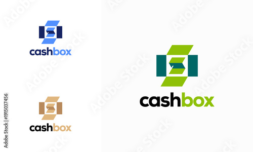 Cash Box logo designs concept vector, Safe Cash Finance Logo template