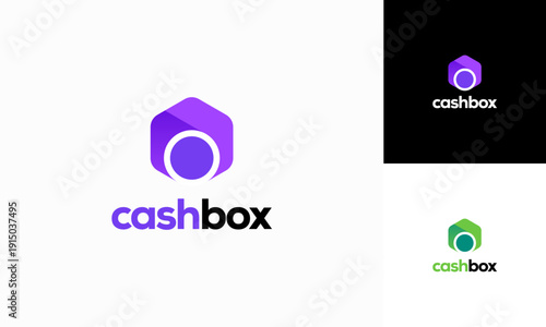 Cash Box logo designs concept vector, Safe Cash Finance Logo template