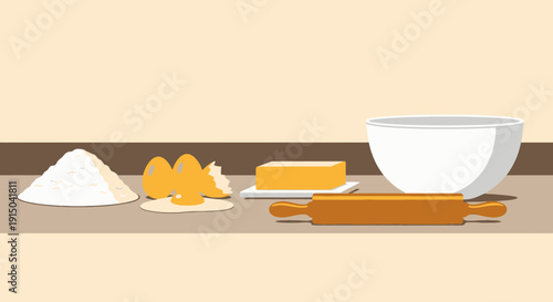 Preparing a delicious homemade pie with fresh ingredients on a kitchen counter