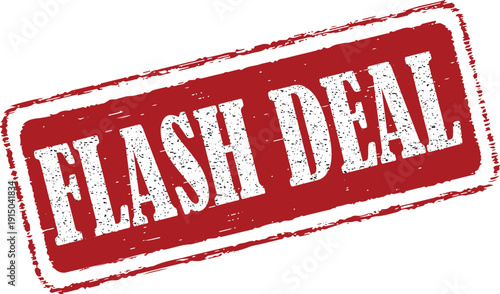 Red flash deal stamp for promotional marketing materials