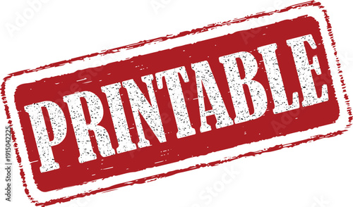 Bold printable stamp in red ink for clear marking