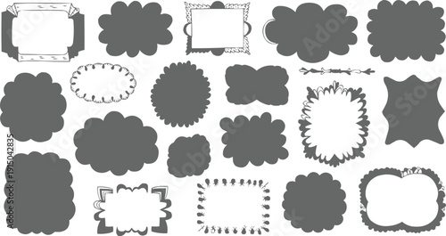 this collection of frames is versatile and can be used in a range of creative projects, allowing for customization and personalization while maintaining a unified aesthetic.