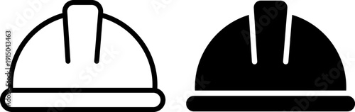 Modern beanie icons in black and white for fashion branding