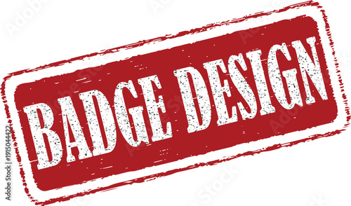 Vibrant badge design with bold typography and distressed texture