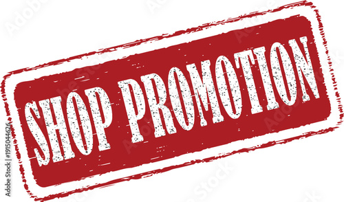 Vibrant shop promotion stamp for business advertising and sales