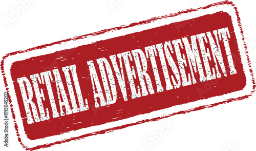 Vibrant retail advertisement stamp for marketing and business use