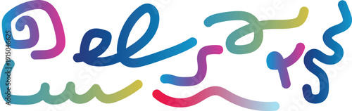 Delightful colorful typography art piece