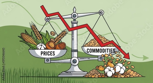 Economic Balance Concept with Commodity Prices and Declining Trend