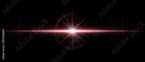 Bright optical flare with glowing streak and fine particle diffusion. Perfect for digital design, overlays, and cinematic effects with modern light depth.