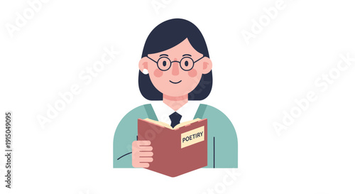 Smiling woman reading a book in casual setting