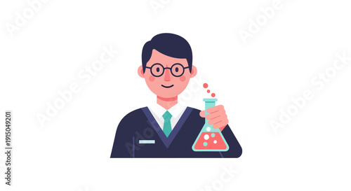 Scientist in Lab Conducting Chemistry Experiment