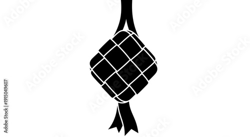 Black Diamond Knot Silhouette Illustration Design.