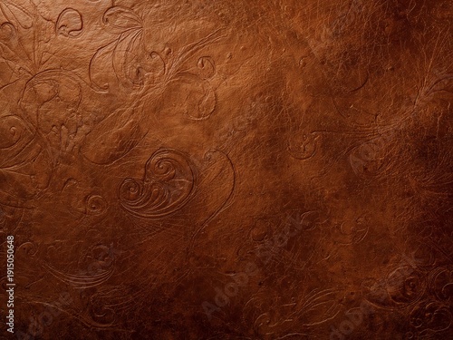 Genuine brown leather with a rich weathered pattern of natural wrinkles and fine scratches. This aged surface has deep amber tones and a classic rustic appearance.