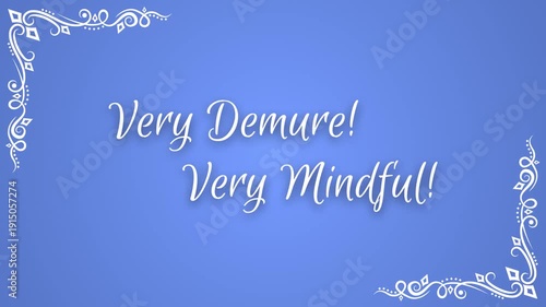 Very Demure, Very Mindful – Pastel Light Purple Aesthetic Text Animation