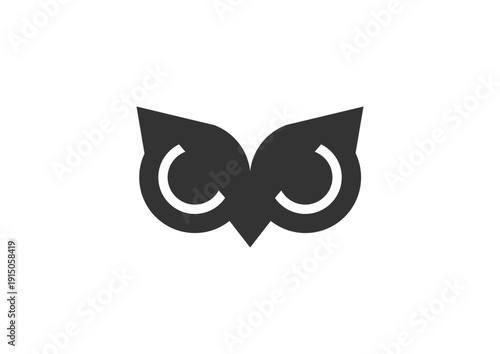 Owl's head and eyes
