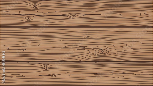 Close-up view of a wooden surface with grain patterns and knots in a natural setting