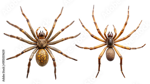 Brown recluse spider isolated on transparent background