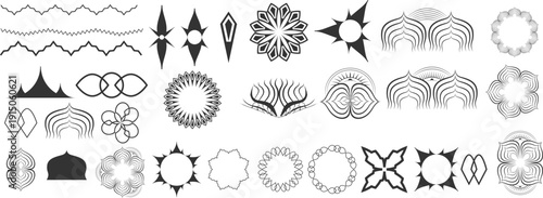 Set of wheat ears vector pattern decorative floral winter illustration seamless design