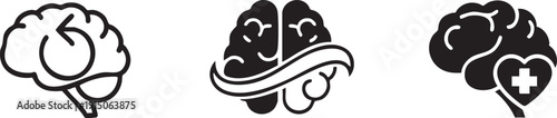 Memory Brain Health Cognitive Care Medical Icons