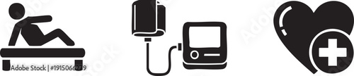 Medical Therapy Session Blood Pressure Health Icons