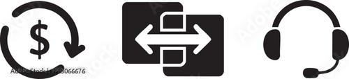 Refund Exchange Customer Service Ecommerce Retail Icons