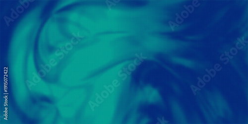 halftone with blue-green gradient, abstract background pattern, neon light reflecting walls and floor, dark colors, modern digital technology speed vector.