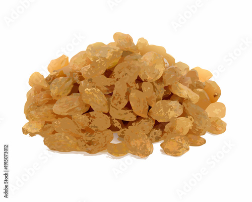 A pile of golden amber gemstones against a plain white background