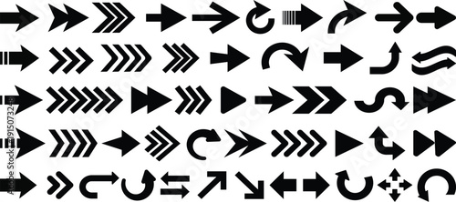 Arrow Icon Set Navigation Direction Symbols Collection