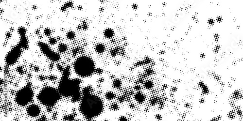 Monochrome halftone background with a gradient of dots creating a modern and minimalist design element. vector Eps 10