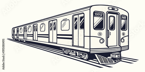 A vintage train traveling through a scenic countryside landscape.