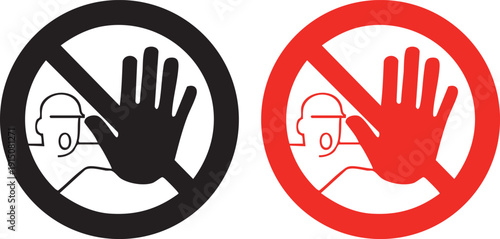 Warning sign Paper Traffic sign No symbol, Prohibited Sign, hand, warning Sign png