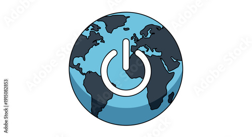 Logo featuring a globe with a power cord wrapped around it and the words 'EARTH HOUR' on a white background.