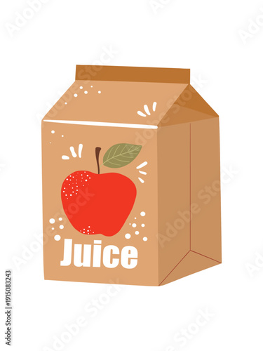 Fresh Apple Juice Packaging Hand Drawn