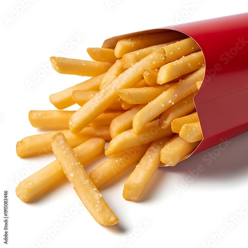 Wallpaper Mural French fries spilling out of red cardboard container Torontodigital.ca