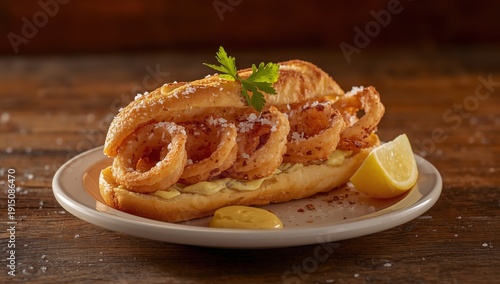 Standard calamari sandwich in Spanish style