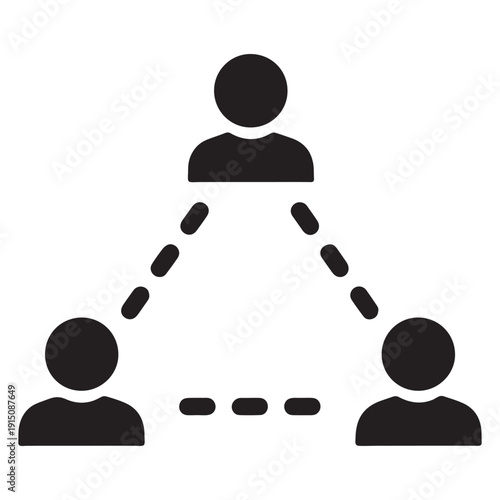 A simple organizational chart with one manager and two subordinates