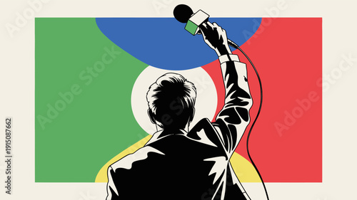 Journalist demanding press freedom from google media monopoly