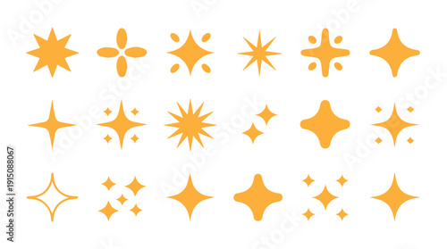 Collection of Sparkling Starburst and Sparkle Icons