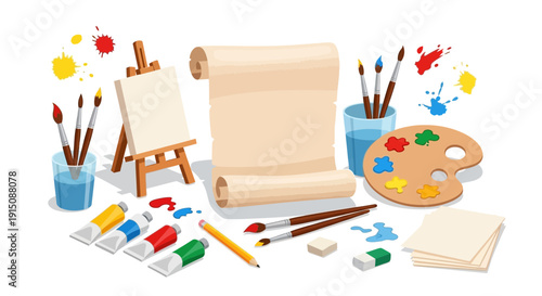 Art Supplies and Canvas