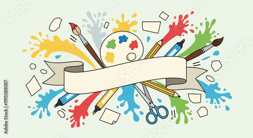 Art Supplies Illustration