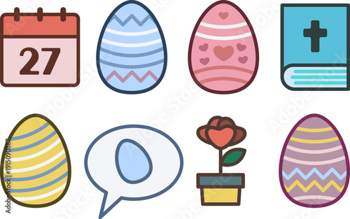 Easter and Christian Icon Set