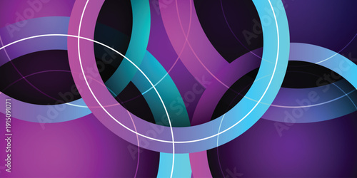 Abstract background with overlapping gradient circles in various colors for design