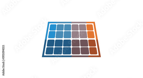 Solar panel illustration depicting sustainable energy, representing renewable power source solutions