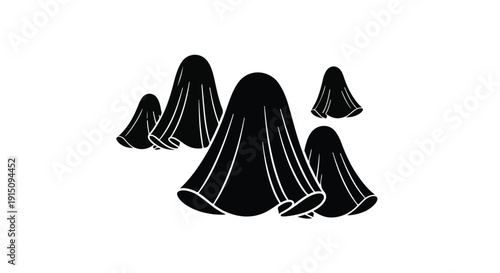 black islamic veils or nimbus clouds