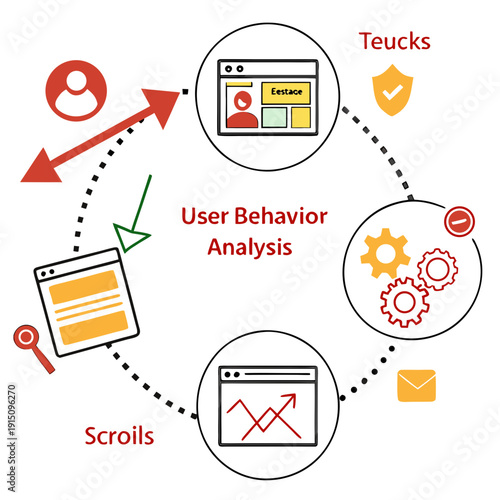 User behavior analysis and website interaction flow
