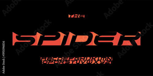 Speed Race Font Logo Alphabet Vector Bold Italic Sharp Letter Set Modern Typography, Racing Typographic Design in Title Text, Typo Poster Headline, Type Symbol Logotype, Sport Fonts. Vector Typeface