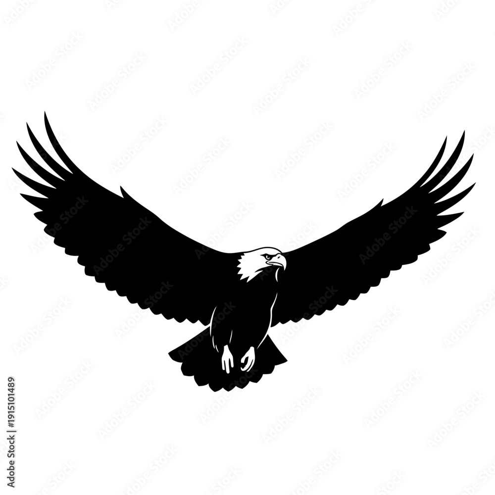 Fototapeta premium Majestic eagle soaring through the air with outstretched wings