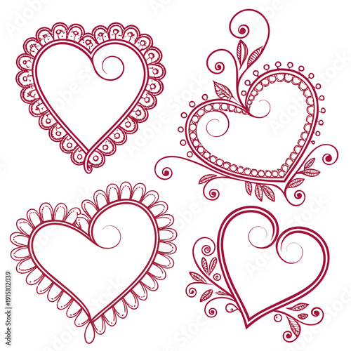 A seamless pattern design featuring a vintage pink floral heart set and romantic lace illustrations for a Valentine's Day wedding greeting card or holiday romance decoration vector
